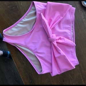 Kj XS poppin  pink tie front bottoms